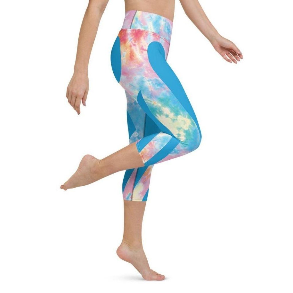 Tie Dye Heart Shaped Yoga Capris