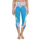 Tie Dye Heart Shaped Yoga Capris