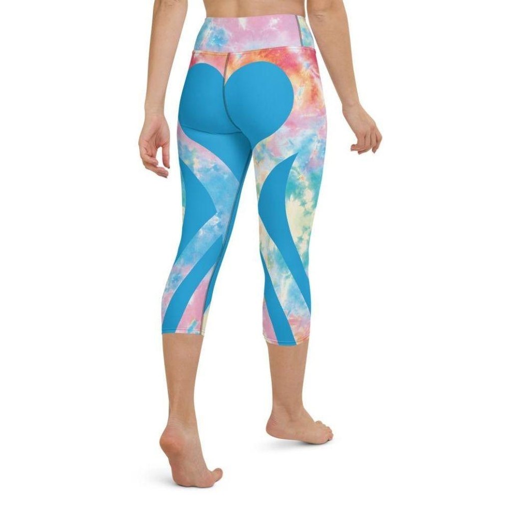 Tie Dye Heart Shaped Yoga Capris