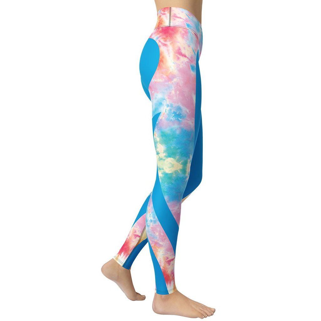 Tie Dye Heart Shaped Yoga Leggings