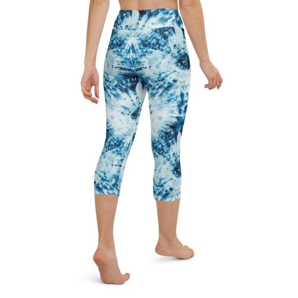 Tie Dye Indigo Yoga Capris