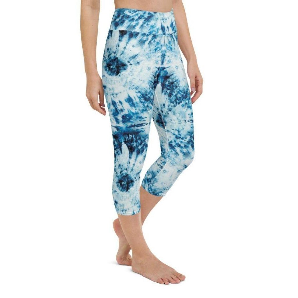 Tie Dye Indigo Yoga Capris