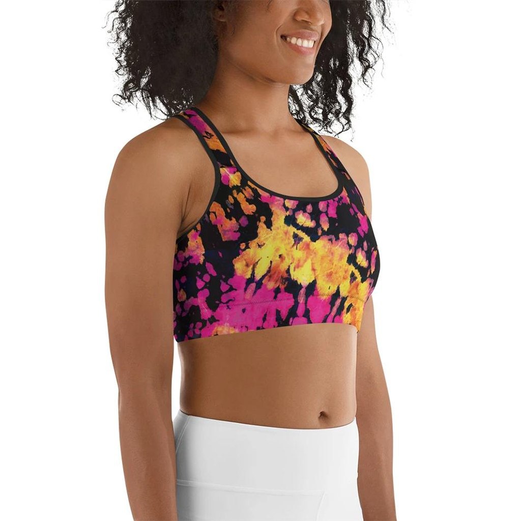 Tie Dye Multicolor Sports Bra