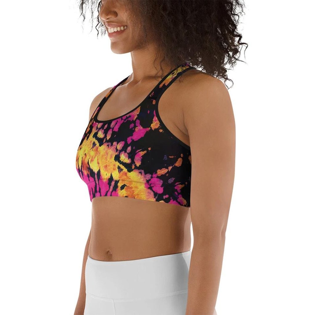 Tie Dye Multicolor Sports Bra