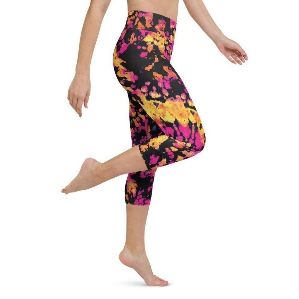 Tie Dye Multicolor Yoga Capris