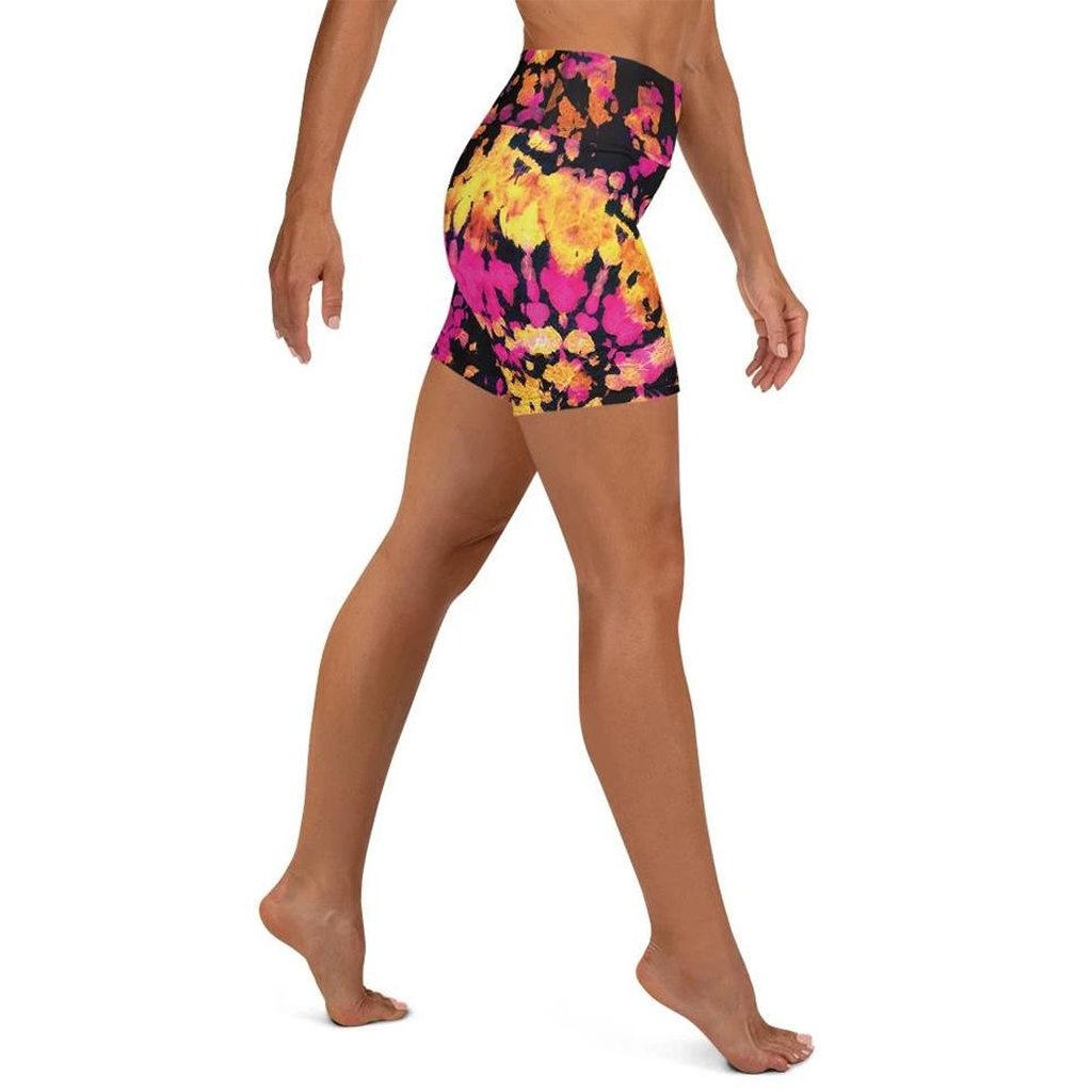 Tie Dye Multicolor Yoga Shorts
