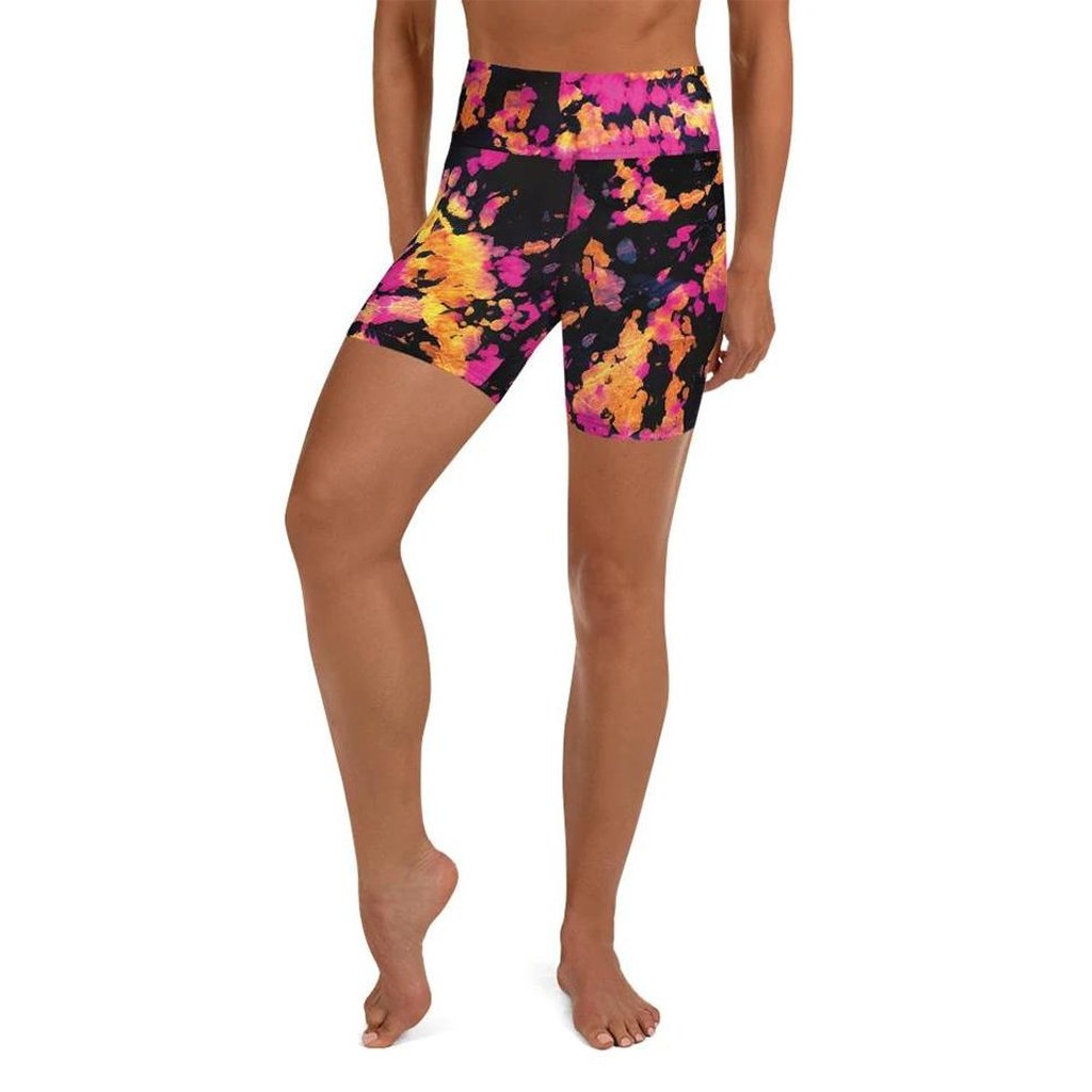 Tie Dye Multicolor Yoga Shorts