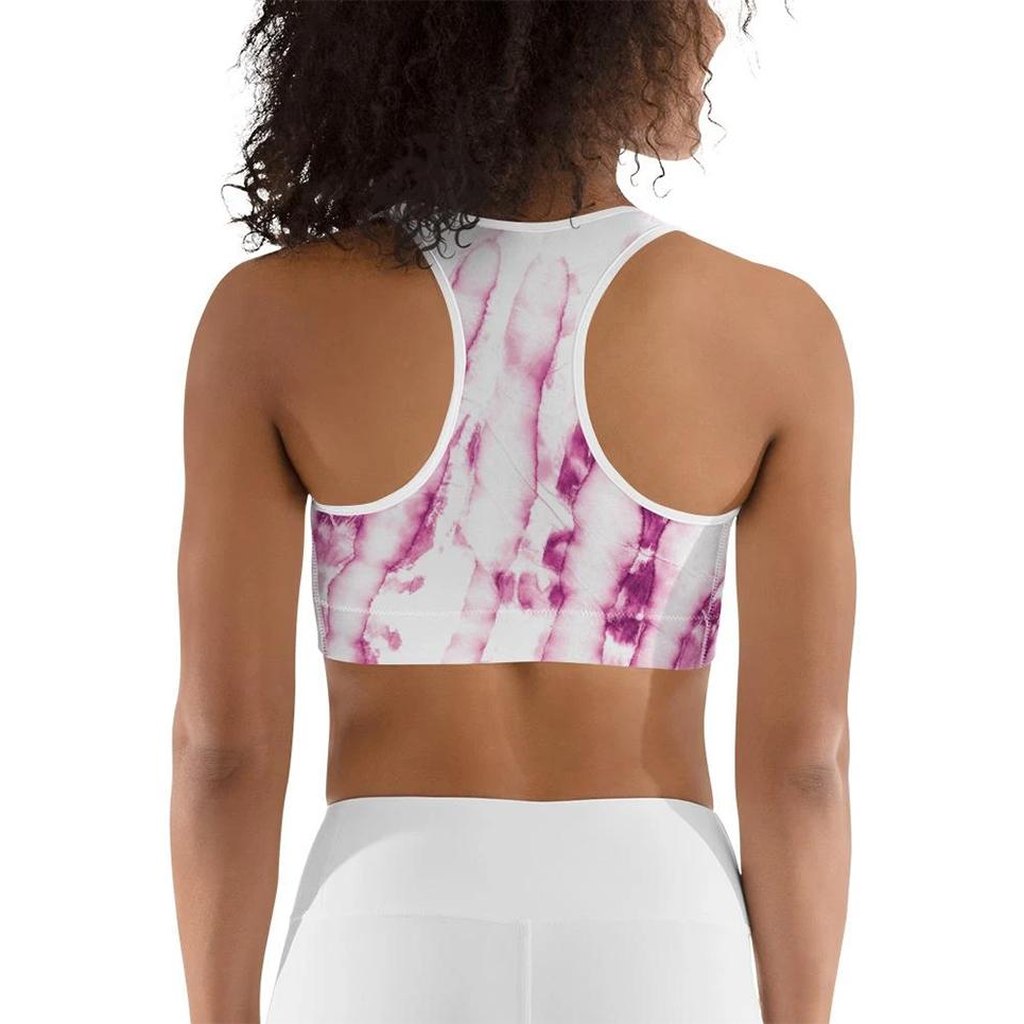Tie Dye Pinkish Sports Bra
