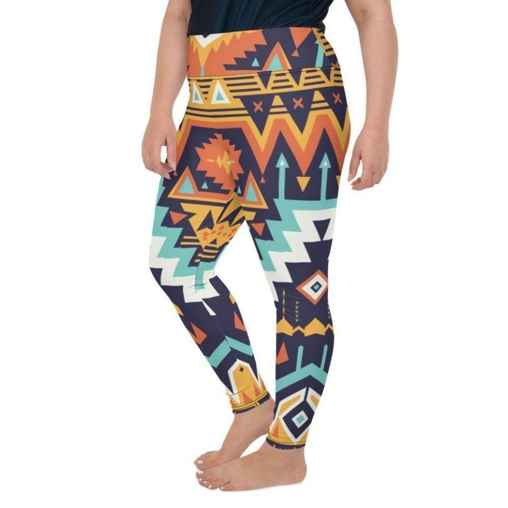 Tribal Print Plus Size Leggings
