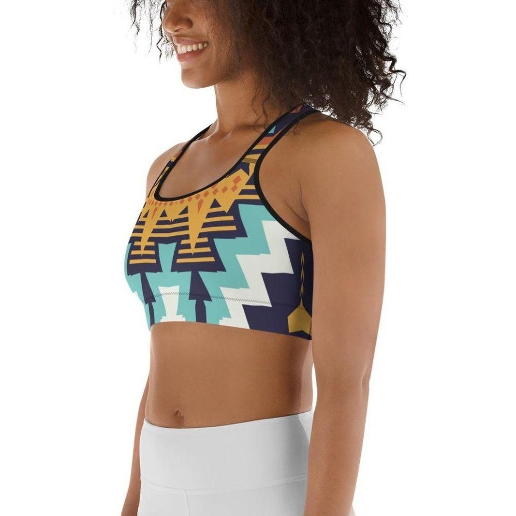 Tribal Print Sports Bra