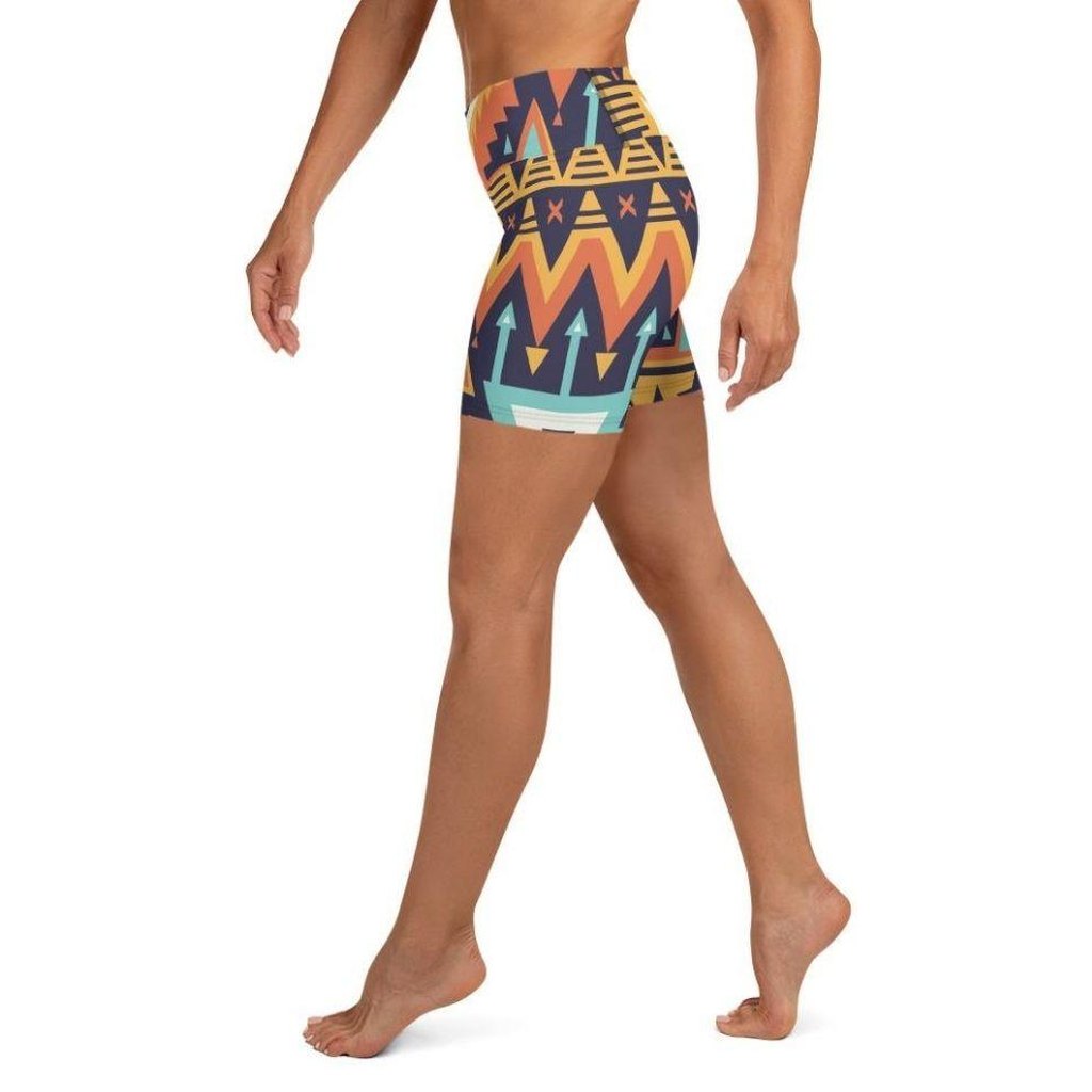 Tribal Print Yoga Shorts