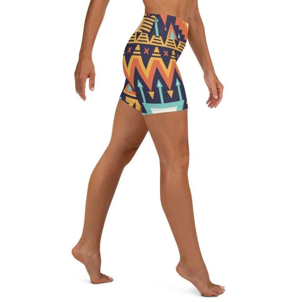 Tribal Print Yoga Shorts