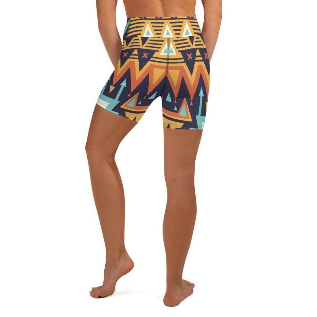 Tribal Print Yoga Shorts
