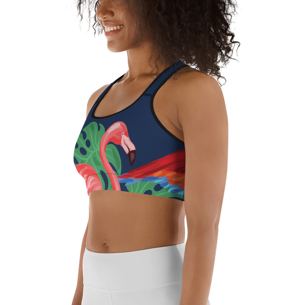 Tropical Birds Sports Bra