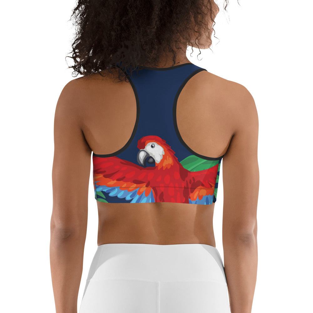 Tropical Birds Sports Bra