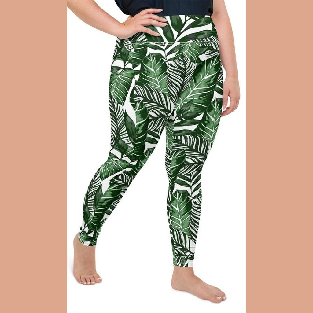 Tropical Green Plus Size Leggings