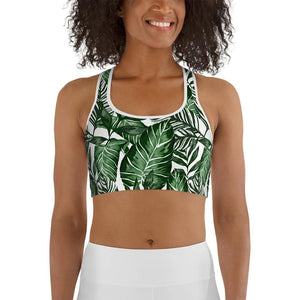 Tropical Green Sports Bra