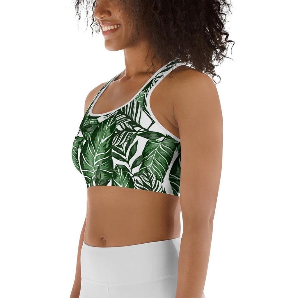 Tropical Green Sports Bra