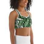 Tropical Green Sports Bra