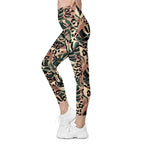Tropical Leopard Leggings With Pockets
