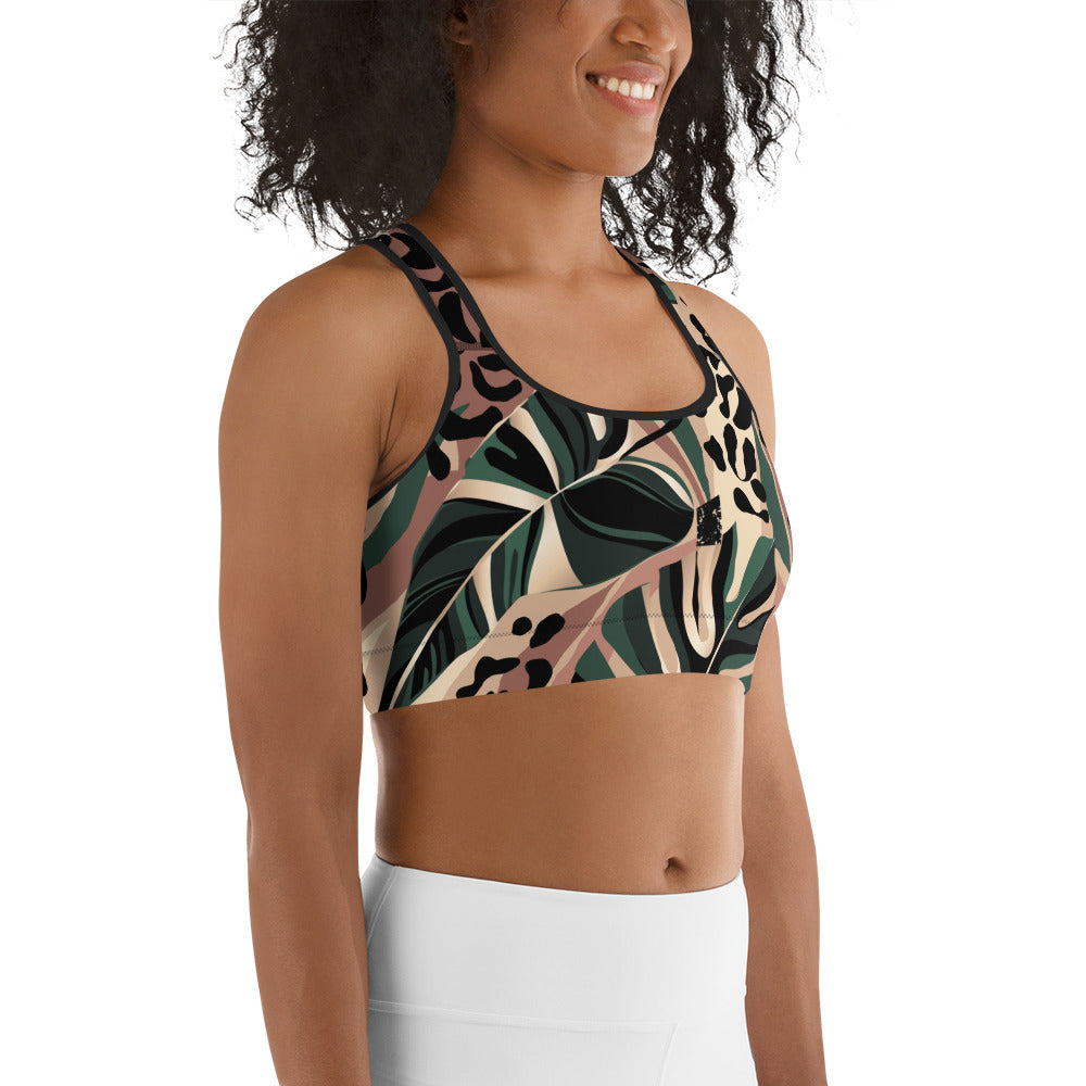 Tropical Leopard Sports Bra