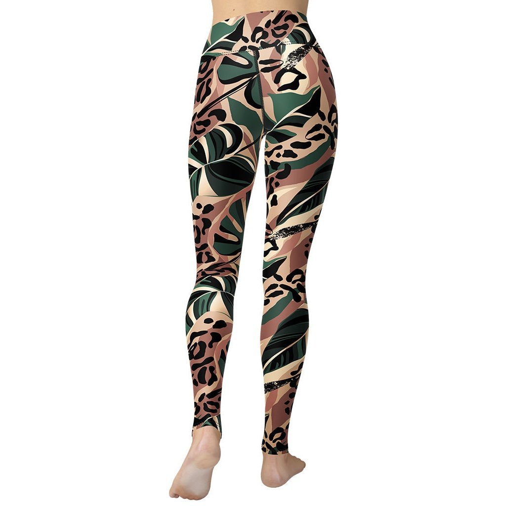 Tropical Leopard Yoga Leggings