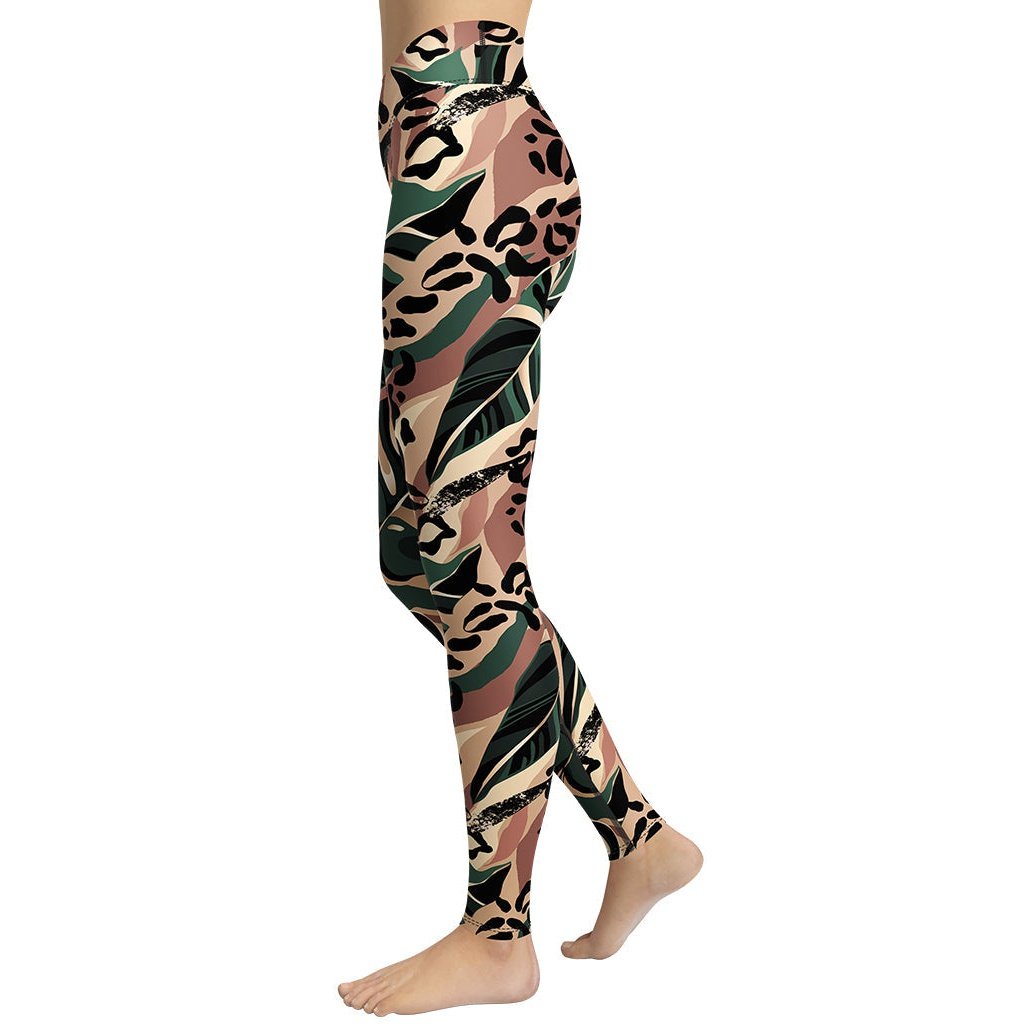 Tropical Leopard Yoga Leggings