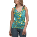 Turquoise & Gold Marble Tank Top