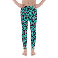 Turquoise Leopard Print Men's Leggings