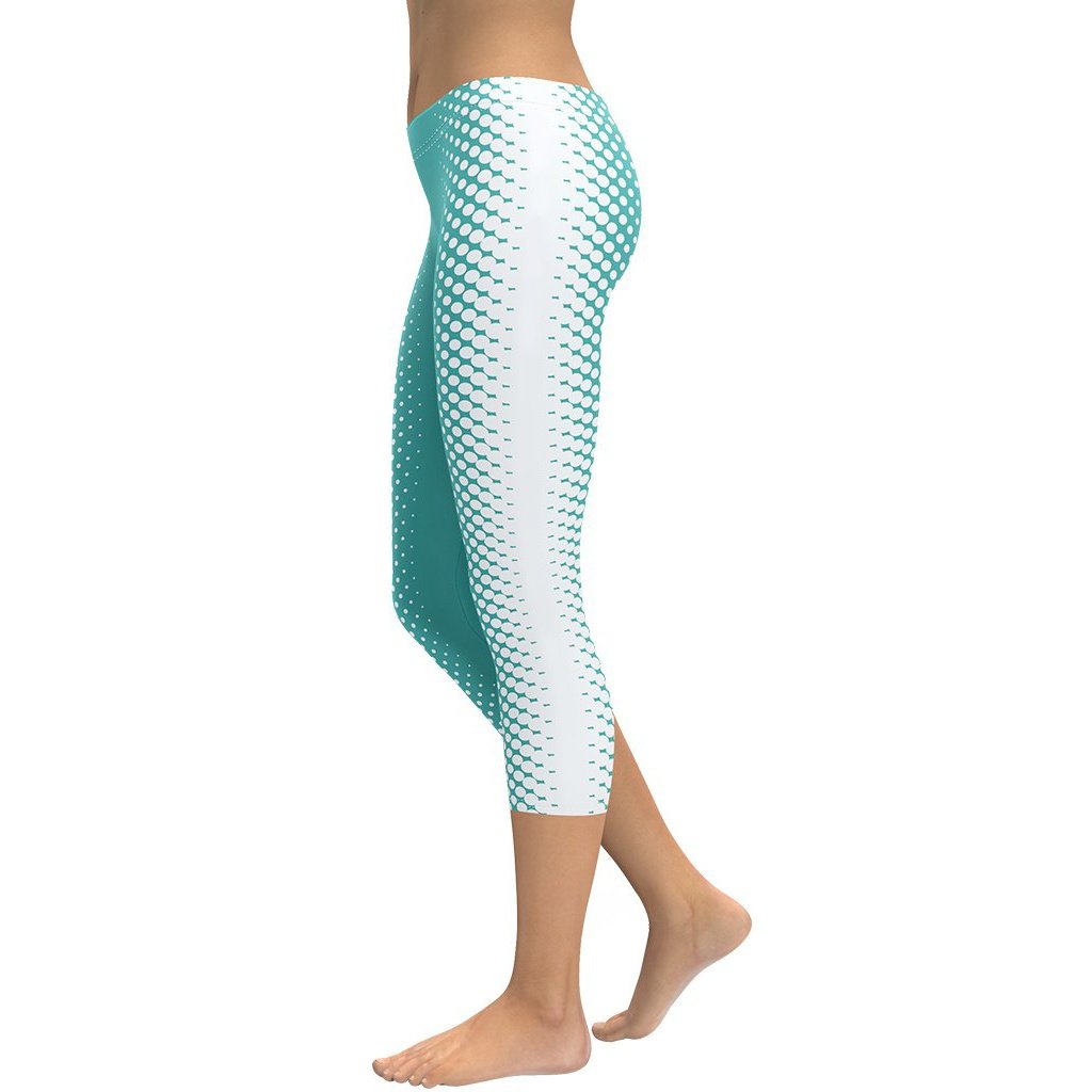 Turquoise Optical Illusion Capris