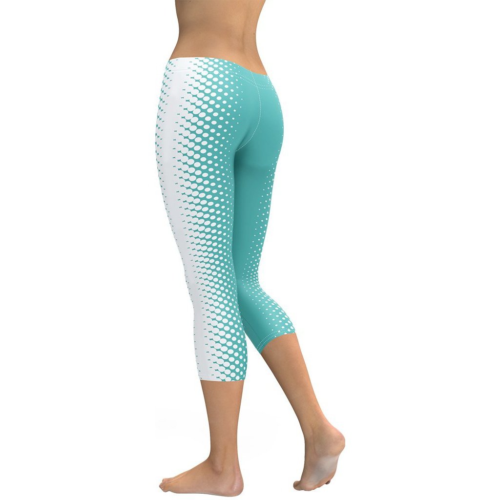 Turquoise Optical Illusion Capris