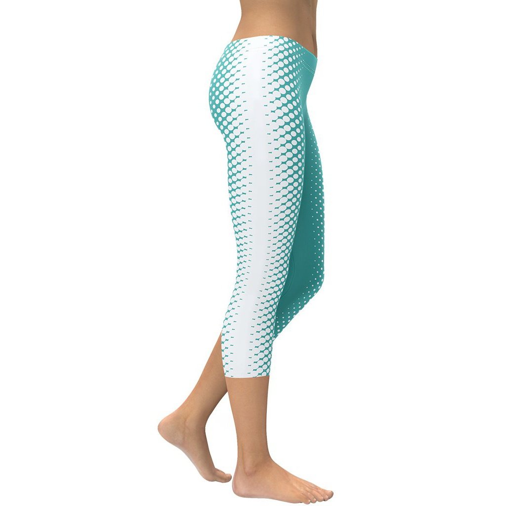 Turquoise Optical Illusion Capris