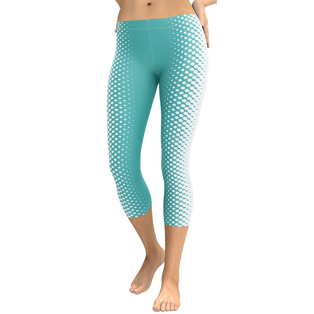 Turquoise Optical Illusion Capris