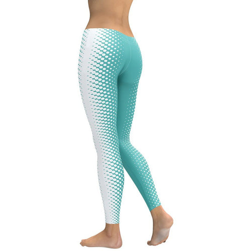 Turquoise Optical Illusion Leggings
