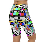 TV No Signal Biker Shorts