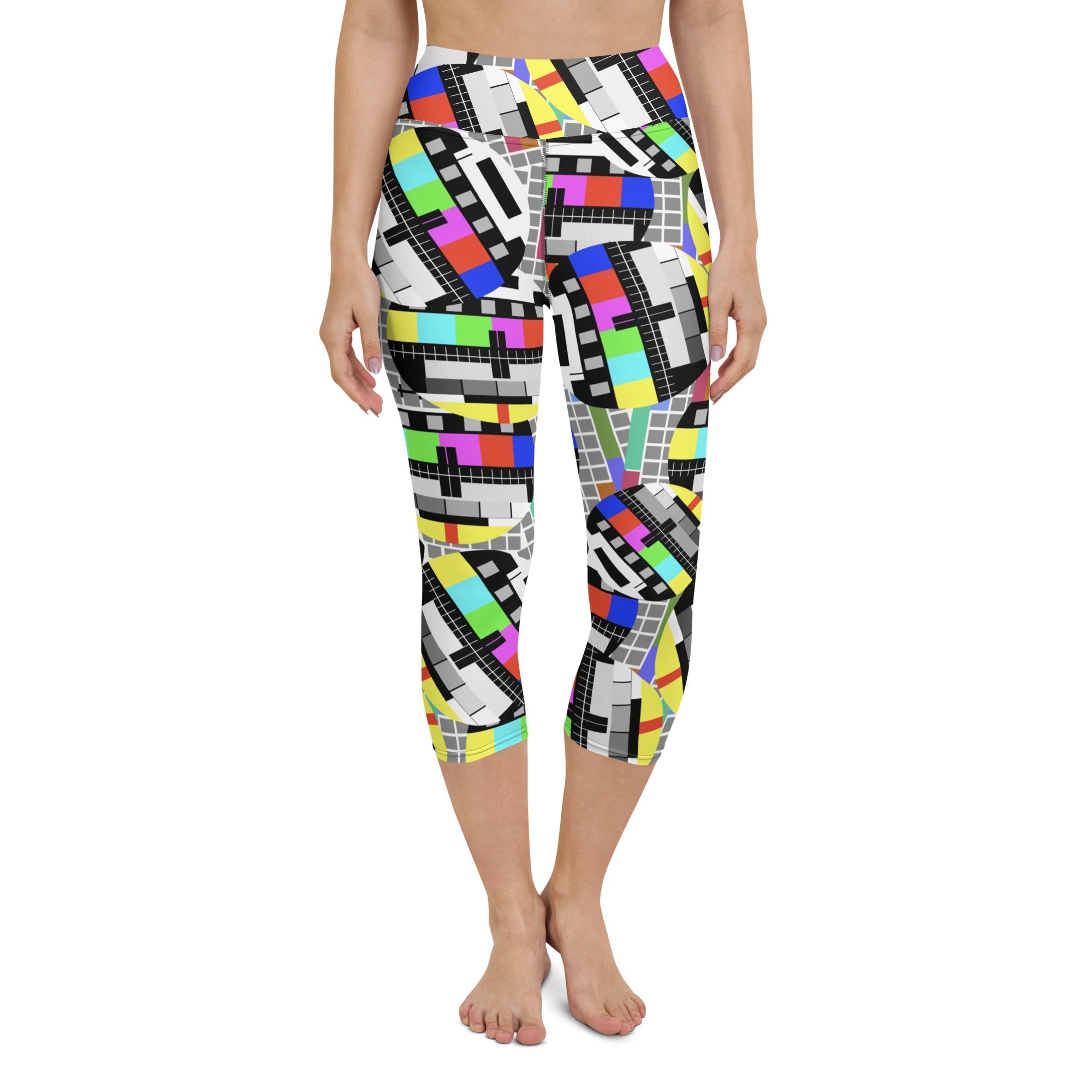 TV No Signal Yoga Capris