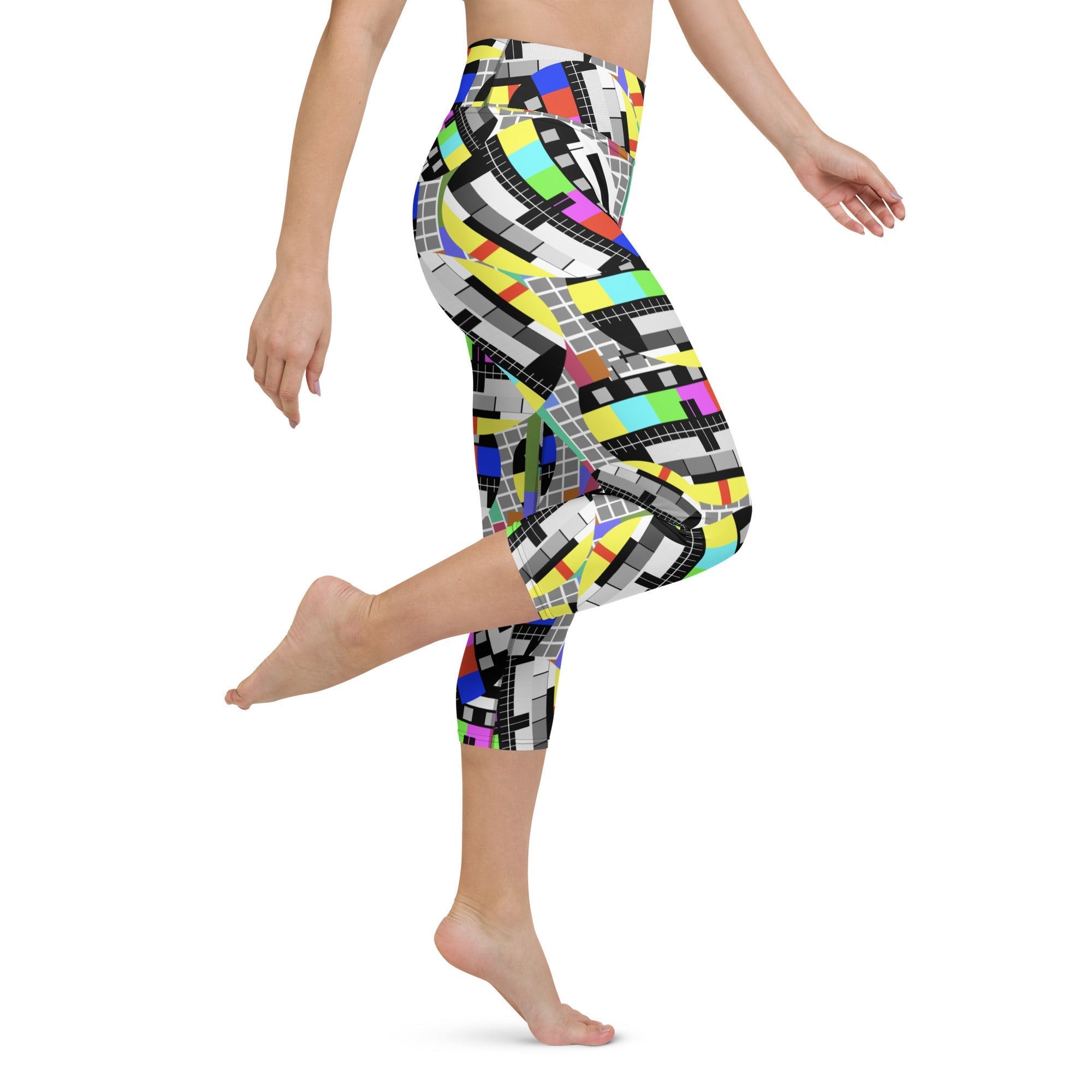 TV No Signal Yoga Capris