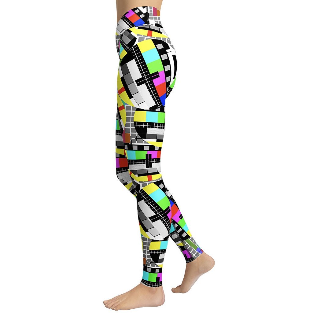 TV No Signal Yoga Leggings