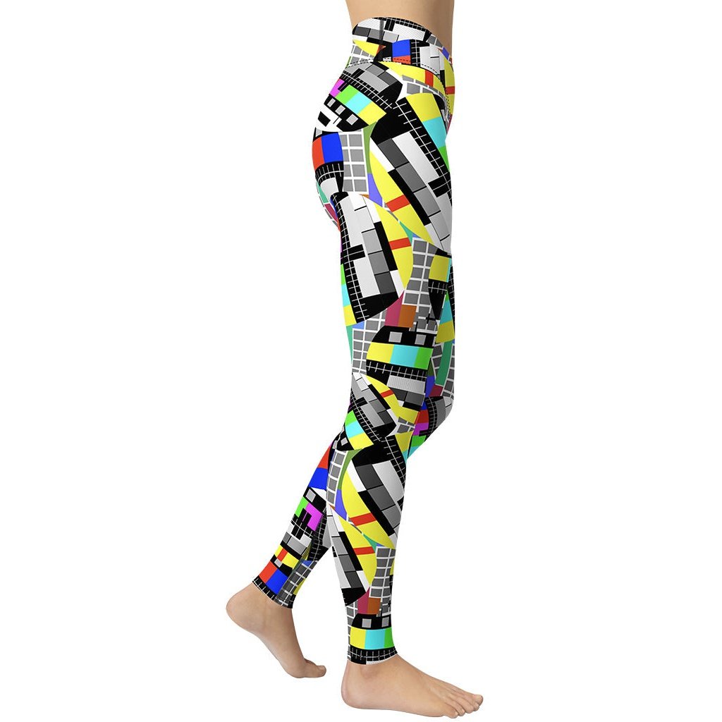 TV No Signal Yoga Leggings