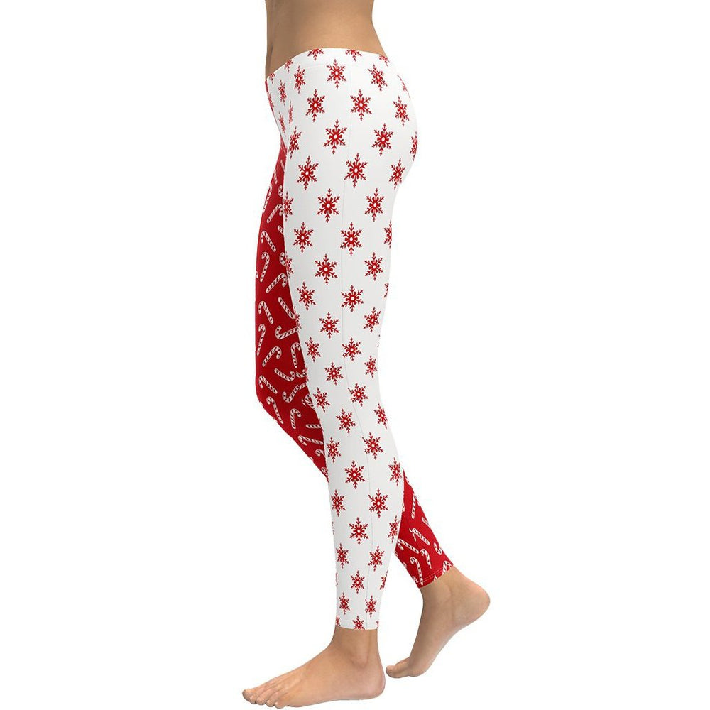 Festive Two Patterned Christmas Leggings FIERCEPULSE
