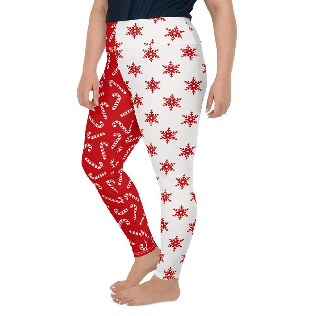 Two Patterned Christmas Plus Size Leggings