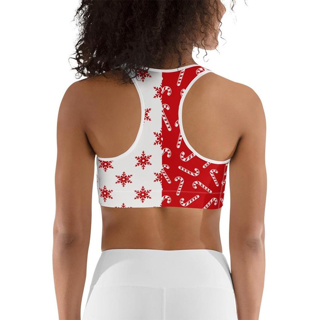 Two Patterned Christmas Sports Bra