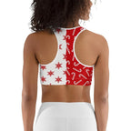 Two Patterned Christmas Sports Bra