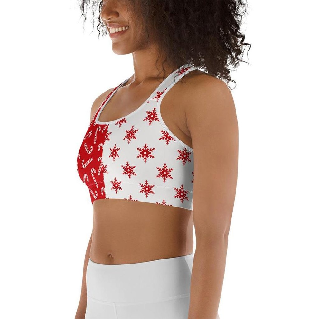 Two Patterned Christmas Sports Bra