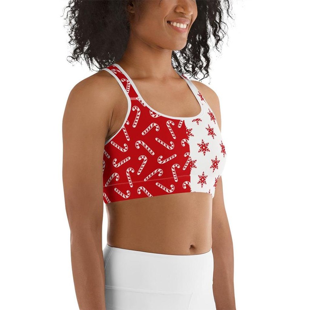 Two Patterned Christmas Sports Bra