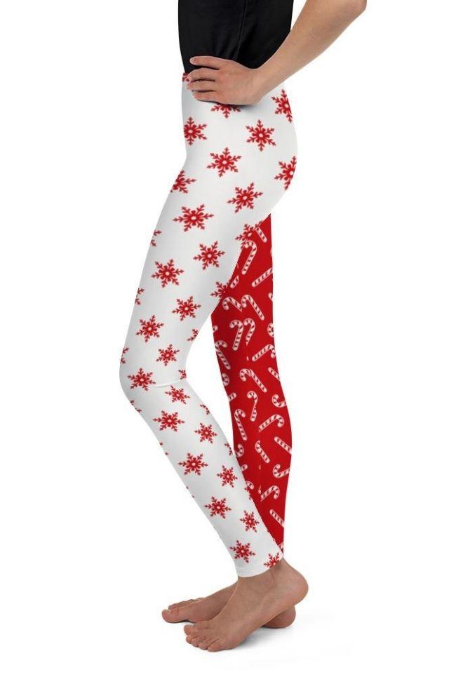 Two Patterned Christmas Youth Leggings