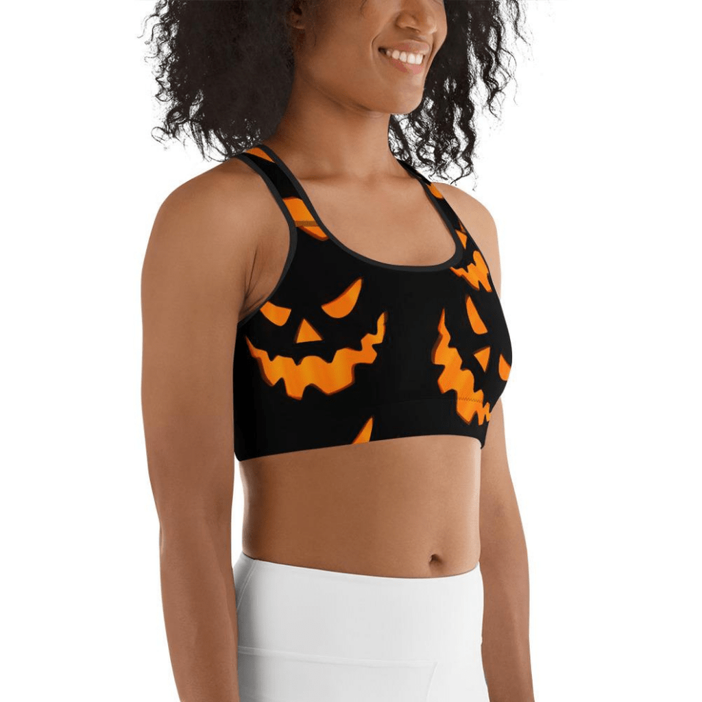 Two Patterned Halloween Sports Bra