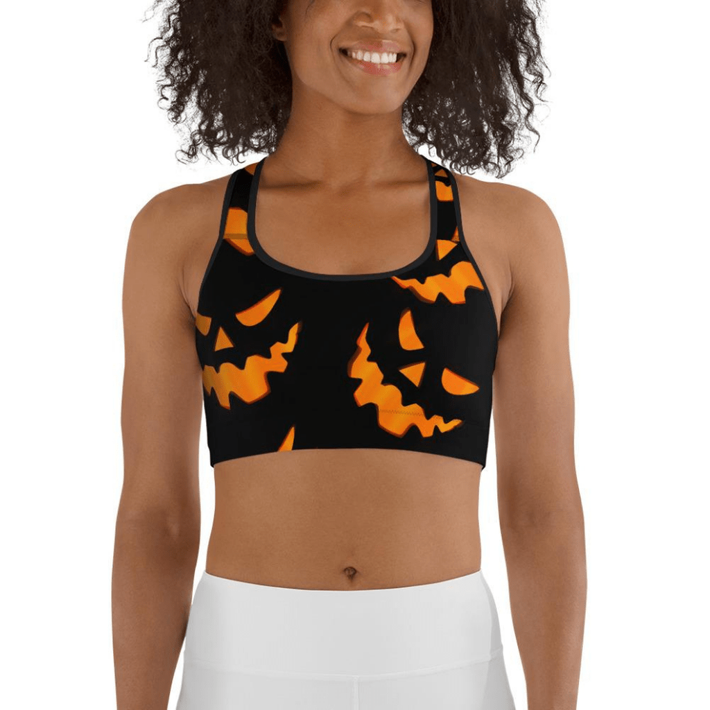 Two Patterned Halloween Sports Bra