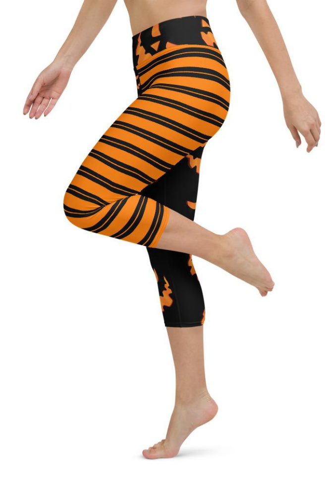 Two Patterned Halloween Yoga Capris