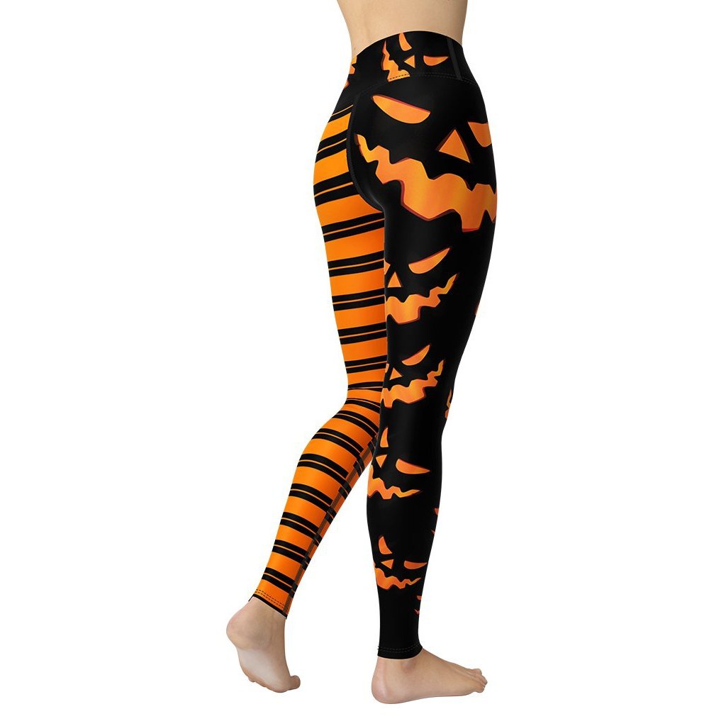 Two Patterned Halloween Yoga Leggings
